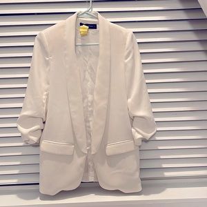 White Zara blazer.